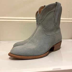 Tecovas blue suede western boots